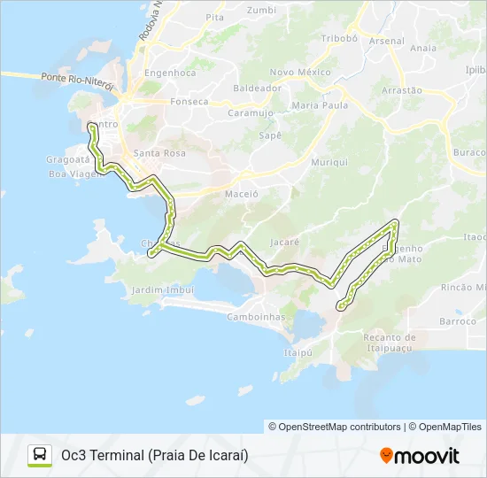 OC3 Bus Line Map