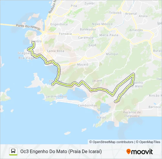 OC3 Bus Line Map
