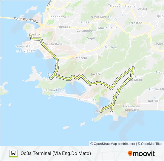 OC3A Bus Line Map