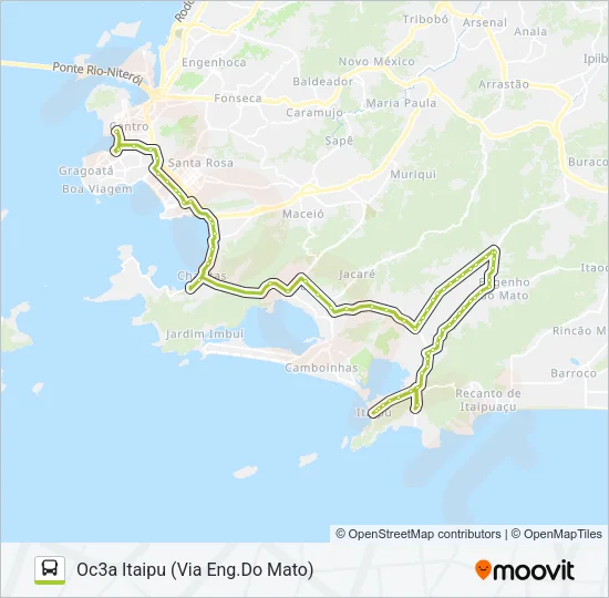 OC3A Bus Line Map