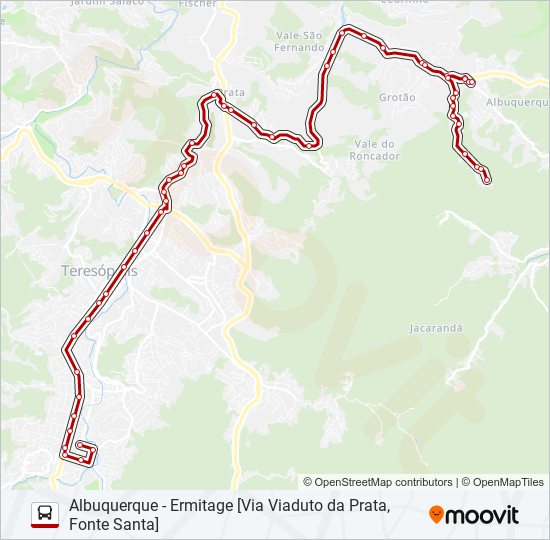 Mapa da linha 03D de ônibus