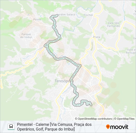 Mapa da linha P03D de ônibus