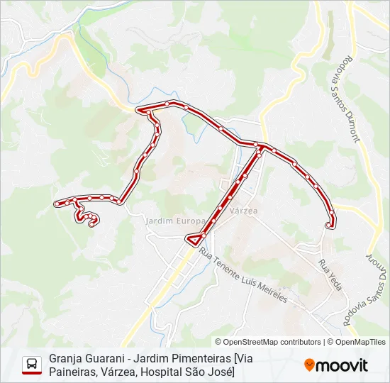 12F Bus Line Map