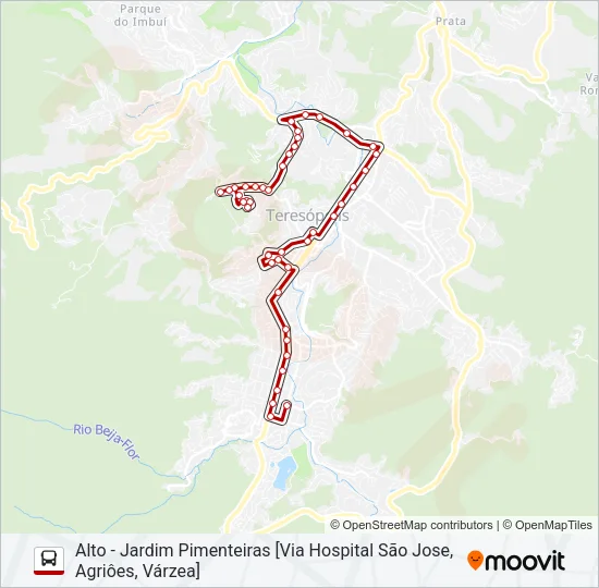12E Bus Line Map