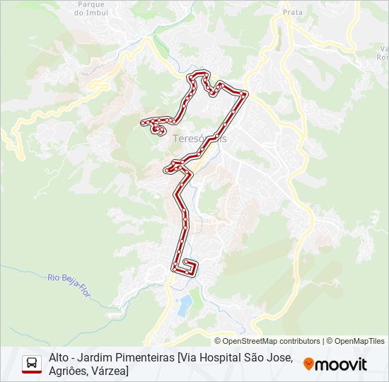 12E bus Line Map