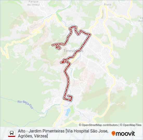 12E Bus Line Map