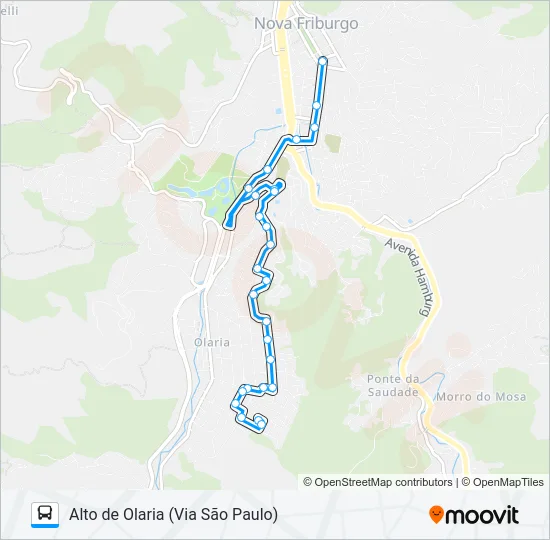 42-A Bus Line Map