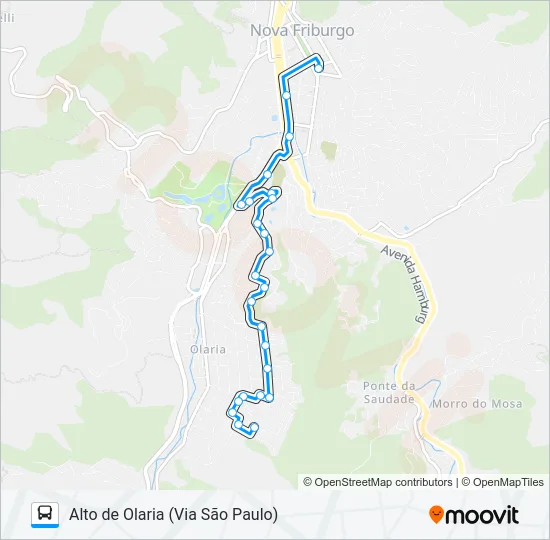 42-A Bus Line Map