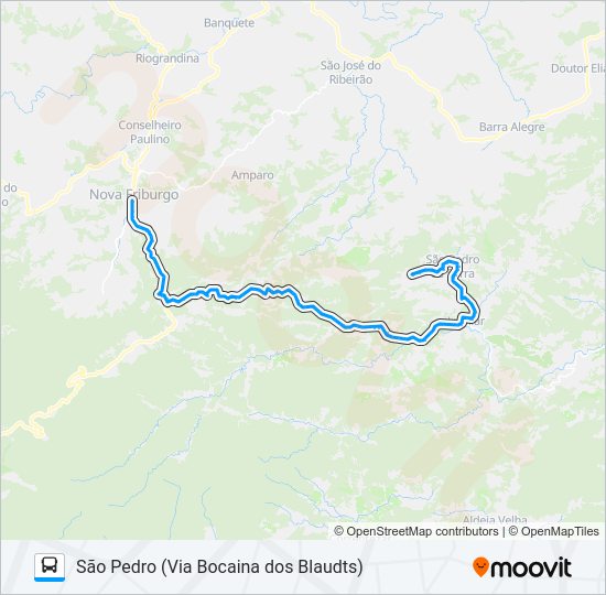 Mapa da linha 47-A de ônibus