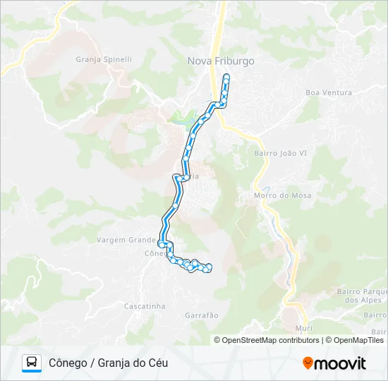 43-B Bus Line Map