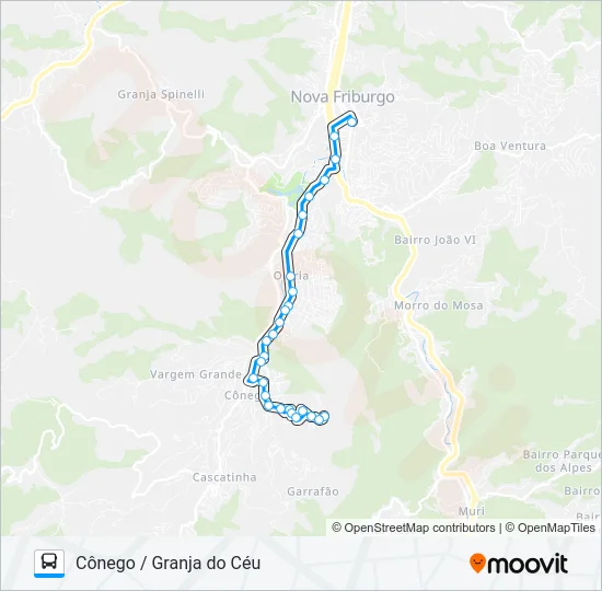 43-B Bus Line Map