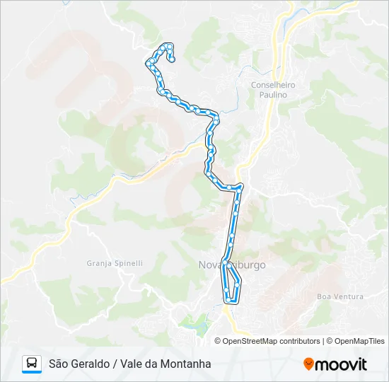 50-A Bus Line Map