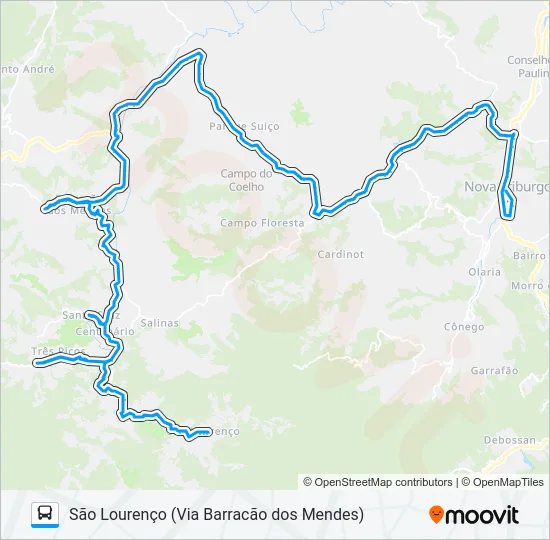 55-C Bus Line Map