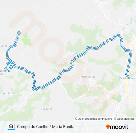 58-A Bus Line Map