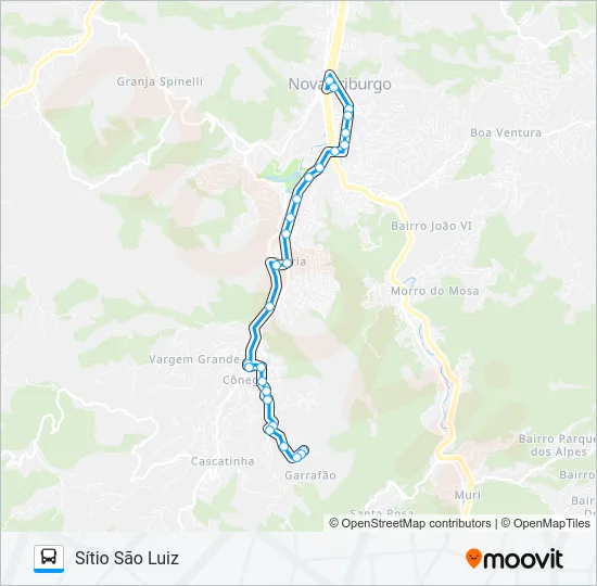 43-A Bus Line Map