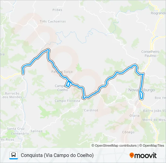 53-E Bus Line Map