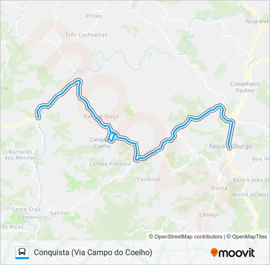 53-E Bus Line Map
