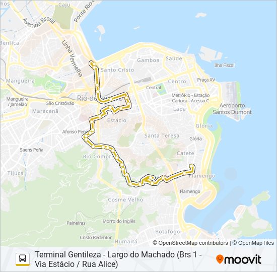 Mapa de SN133 de autobús