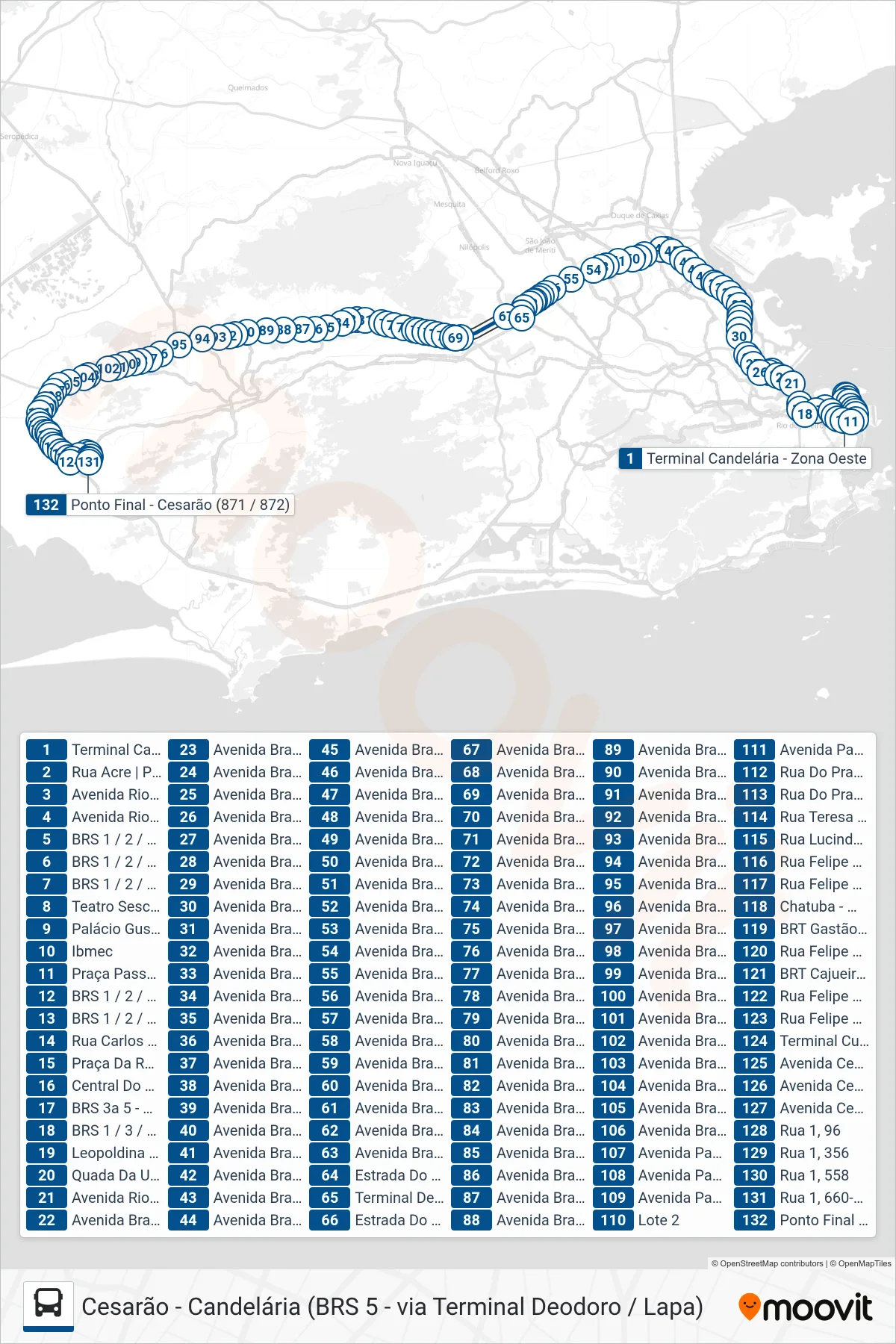 SN 388 bus Line (Cesarão (via Lapa)) route and stops on a map