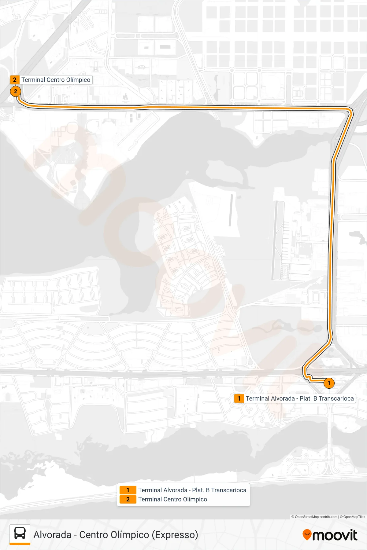 Rota e paradas da linha de ônibus SE009 (Centro Olímpico) no mapa