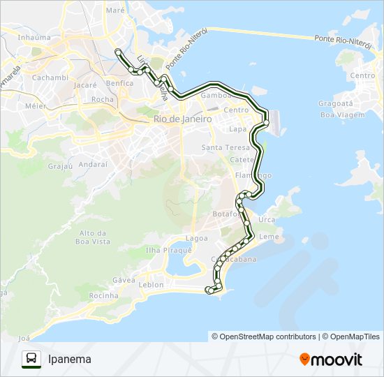 Mapa de SPA 483 de autobús