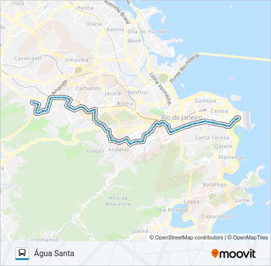 Mapa da linha SN 238 de ônibus