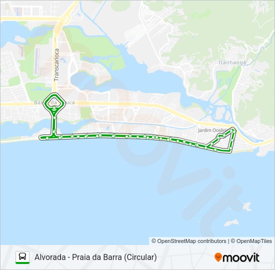 Mapa da linha SP 805 de ônibus