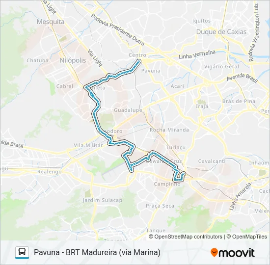SV 779 Bus Line Map