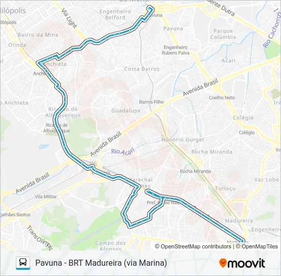 SV 779 Bus Line Map