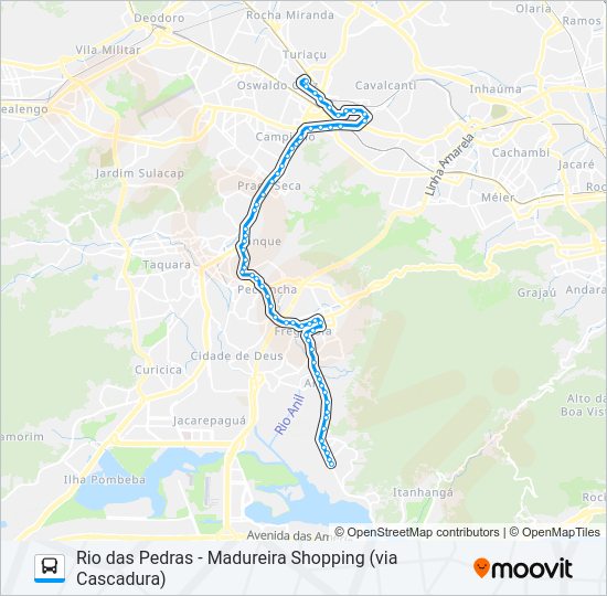 Mapa de SP 766 de autobús