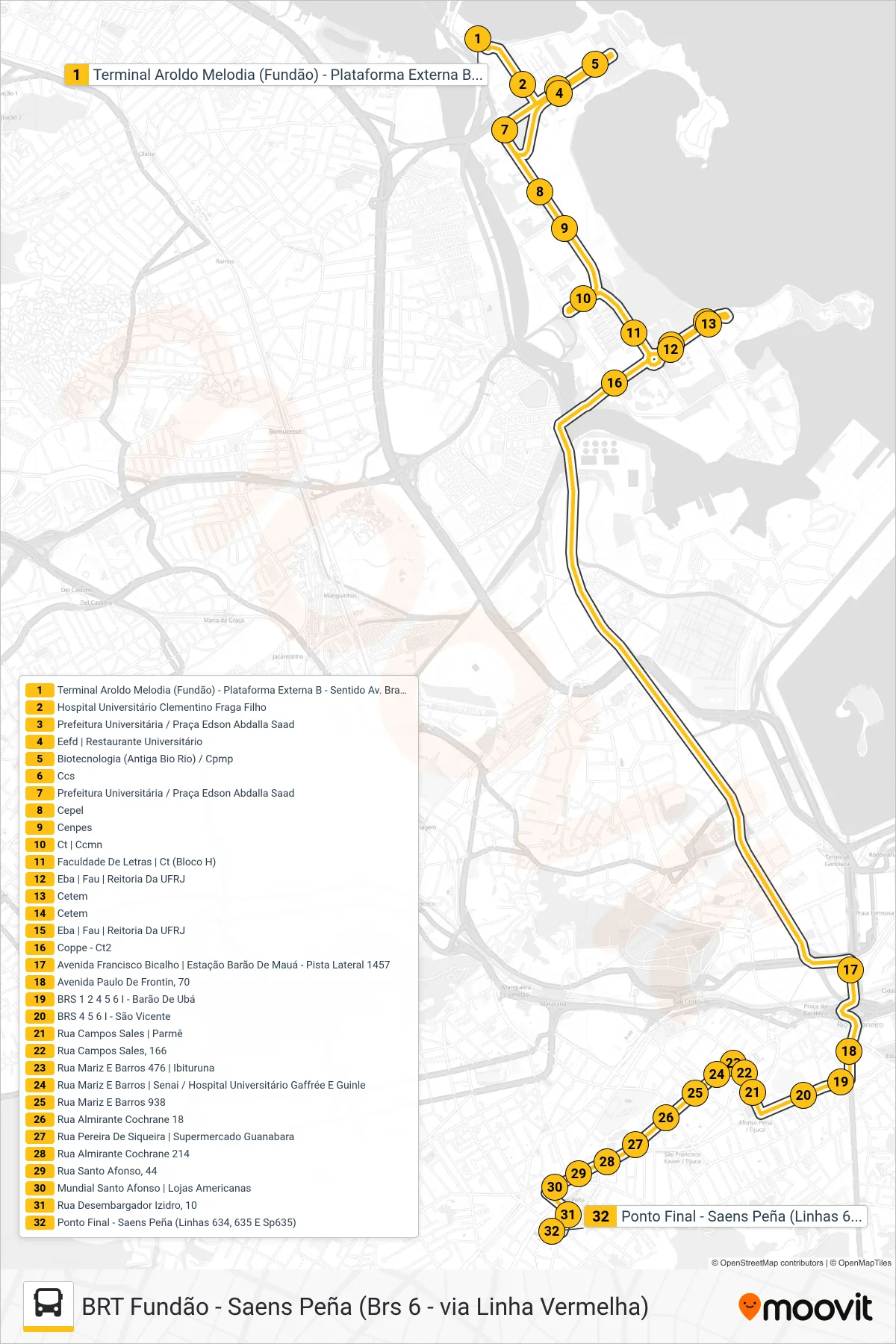 Rota e paradas da linha de ônibus SP 635 (Saens Peña) no mapa