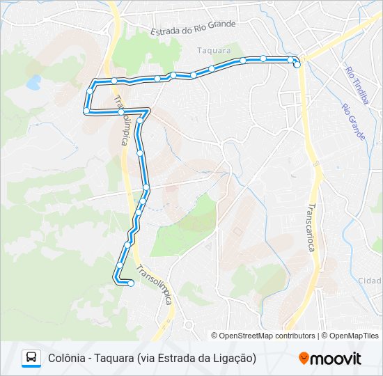 Mapa de SV 831 de autobús