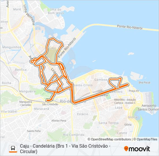 Mapa da linha SN 209 de ônibus