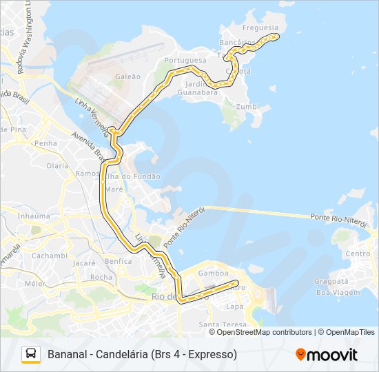 Mapa da linha SR 328 de ônibus