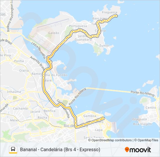 Mapa da linha SR 328 de ônibus