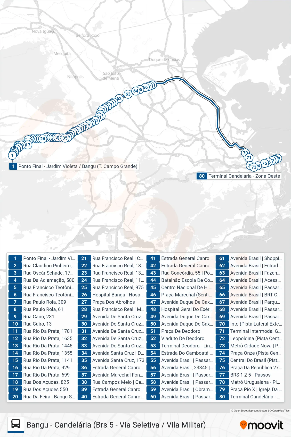 SR 393 bus Line (Candelária (Rápido)) route and stops on a map