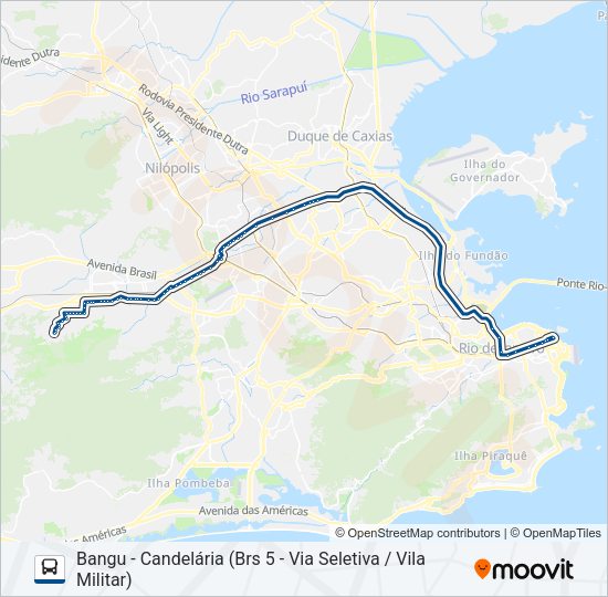 Mapa da linha SR 393 de ônibus