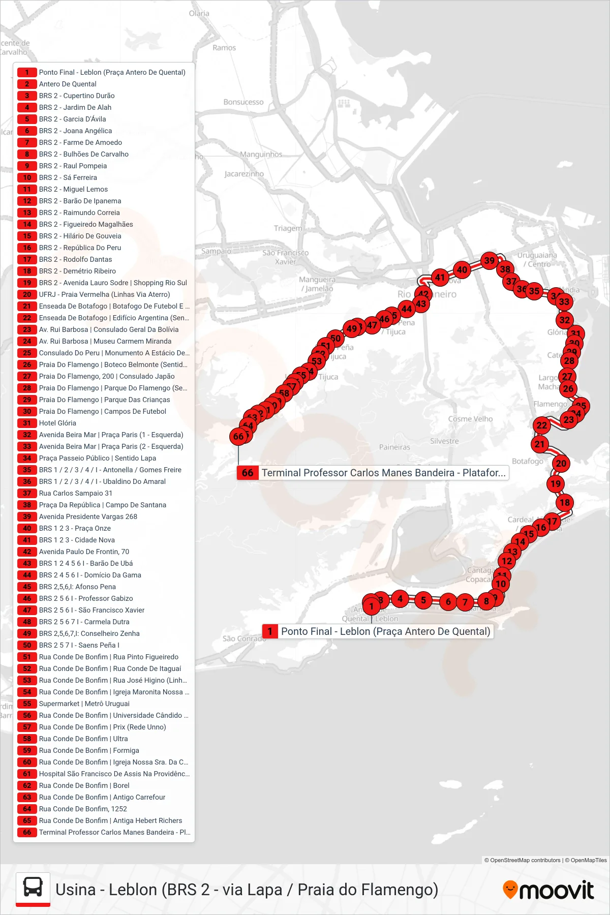 Rota e paradas da linha de ônibus  SN 415  (Usina) no mapa