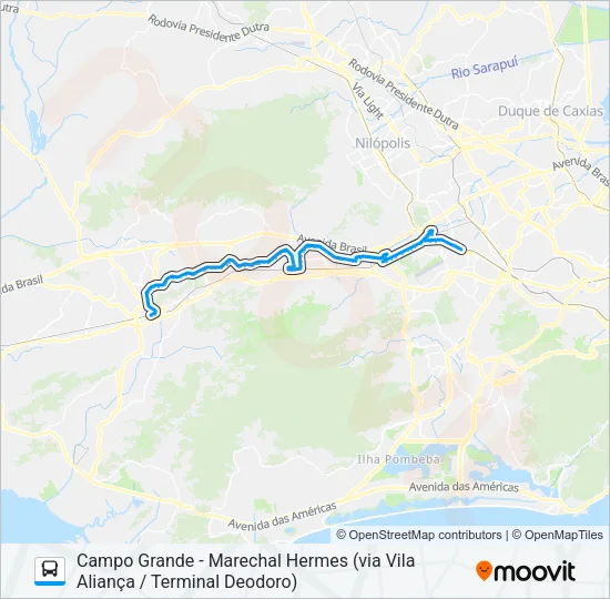 SN 731 Bus Line Map
