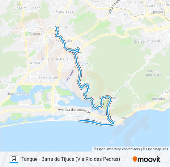 Mapa da linha SN 878 de ônibus