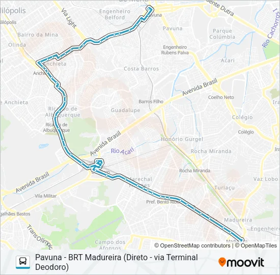 SN 779 Bus Line Map