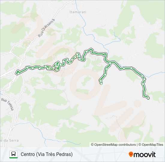 Mapa da linha 194 de ônibus