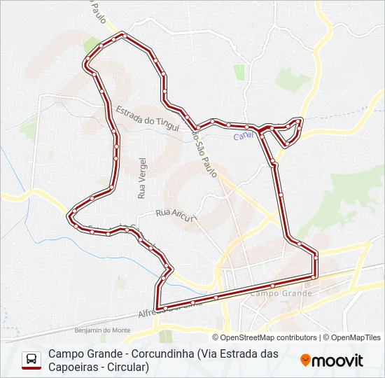 SN 821 Bus Line Map