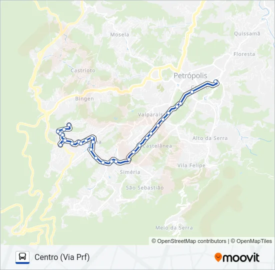 654 Bus Line Map