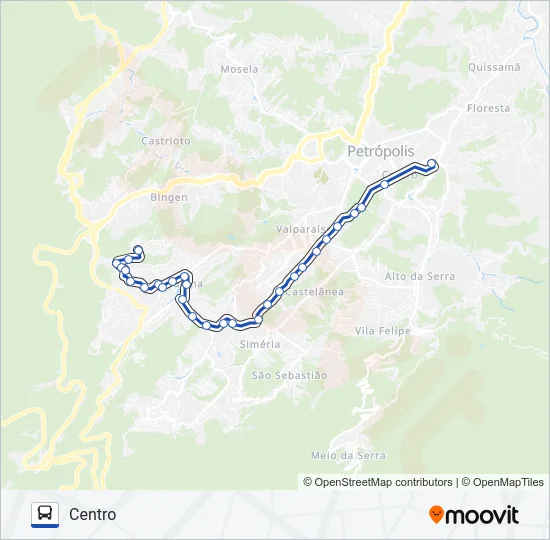 654 Bus Line Map
