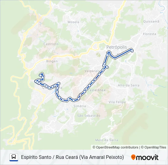 654 Bus Line Map