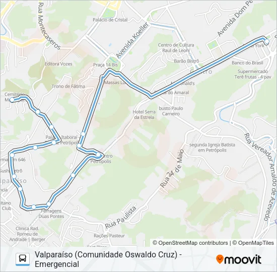335 Bus Line Map