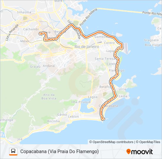 Mapa da linha SV 474 de ônibus