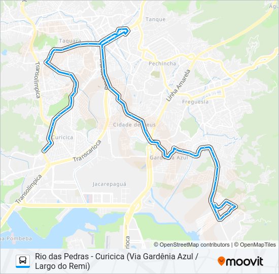 Mapa de SN 861 de autobús