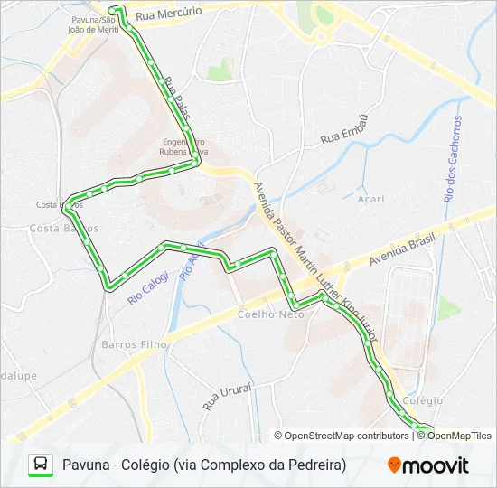 KOMBI Bus Line Map